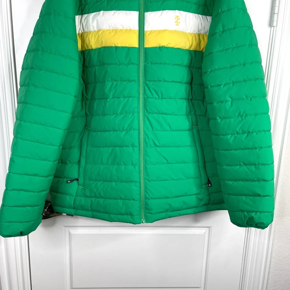 IZOD Mock Neck Quilted Puffer Jacket NEW Size XL Green